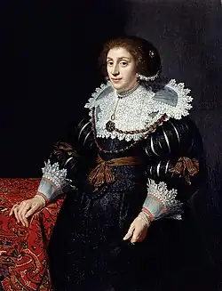 Portrait de femme, huile sur bois, 1625, musée des beaux-arts de Lyon.