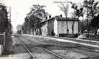 La gare au début du XXe&nbsp;siècle.
