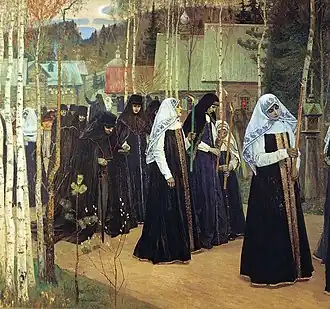 La Grande Prise de voile(1897 - 1898)par Mikhaïl Nesterov