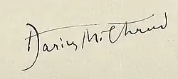 Signature de Darius Milhaud