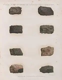 Basaltes des anciens, Knéiss, Syénitelles etc