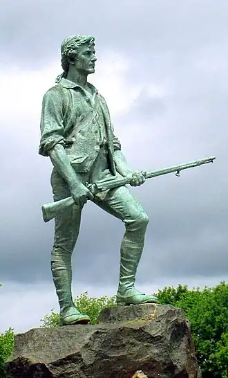Statue d'un minuteman.