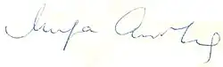 Signature de Mira Alečković