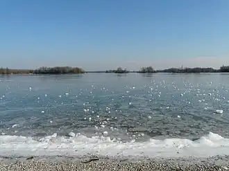 La plage du Morlet en hiver.