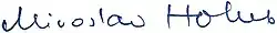 signature de Miroslav Holub