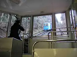 Vue depuis d'intérieur d'une cabine.