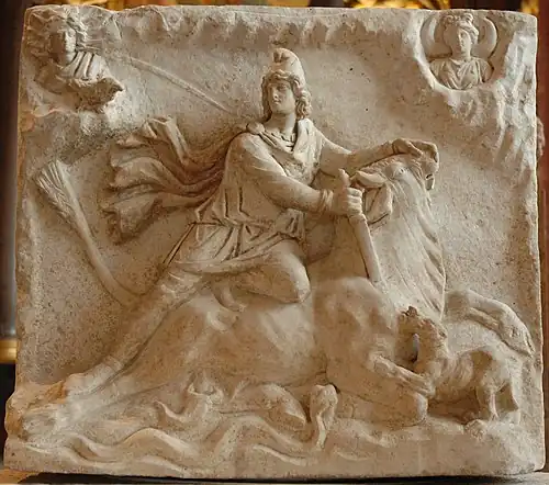 Bas-relief en marbre, IIe – IIIe&nbsp;siècle, musée du Louvre.