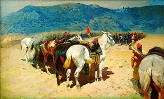 Cavalerie au repos 29e régiment de cavalerie à Boukhara, 1930.