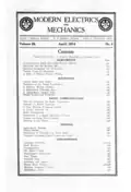 Sommaire Modern Electrics and Mechanics Apr 1914