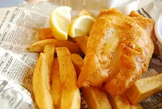 Gamcha twikim (감자튀김, fish and chips).