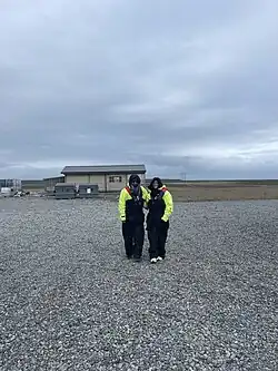 Mojtaba Bahadori et Sophie Cauvin en Islande lors du tournage du film On Melting Snow.