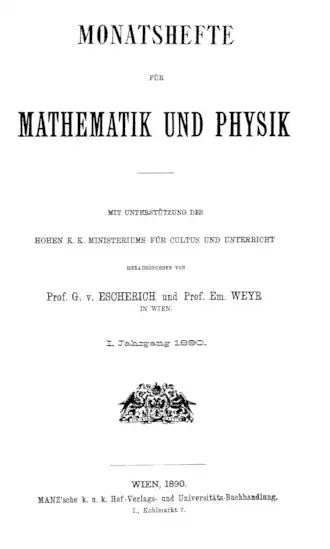 Image illustrative de l’article Monatshefte für Mathematik