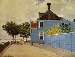 La Maison bleue à Zaandam (Monet, 1871).