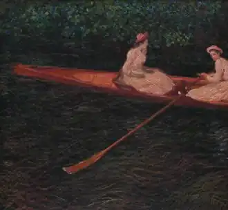 En canot sur l'Epte par Claude Monet (Huile sur toile Musée d'Art de São Paulo).