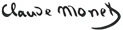 signature de Claude Monet