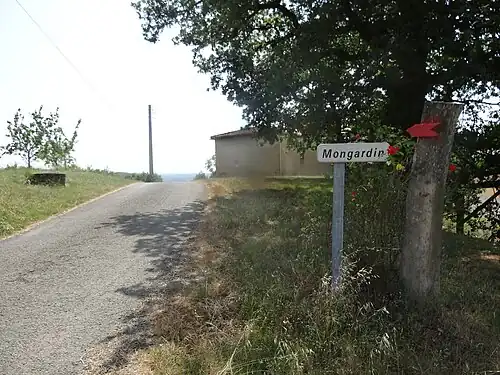 Entrée est de Mongardin.
