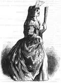 Pourceaugnac se dissimule dans une tenue de femme, acte III, scène II.