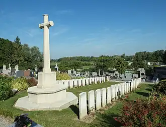 Le cimetière militaire britannique.