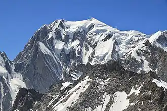 Mont Blanc vu de la Vallée d'Aoste.