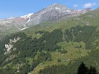Vue du mont de l'Étoile depuis la Forclaz (Évolène).