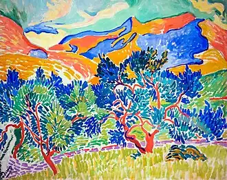 André Derain, Montagnes à Collioure, 1905.