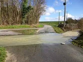 Le gué de la Tuilerieentre Montbouy et La Chapelle,chemin de Saint-Maurice