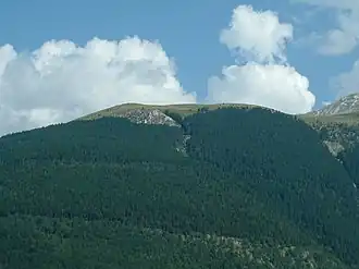 Vue du Monte Cornaccione depuis la Spina di Gualdo.