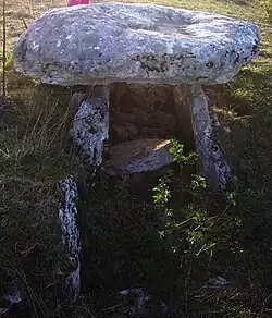 Dolmen de Cambajou (face).