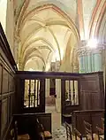 Chapelle latérale sud, vue vers l'ouest.
