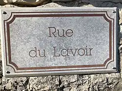 Exemple d'indications de rue à Montheries.