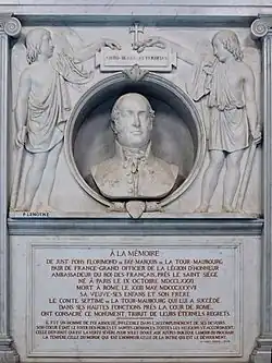 Monument à Latour-Maubourg, Rome, église Saint-Louis des Français.