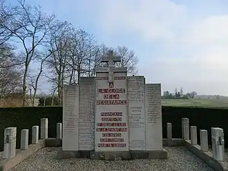 Monument en hommage au Camp Didier, localisé à la limite entre Mionnay et Saint-André-de-Corcy.