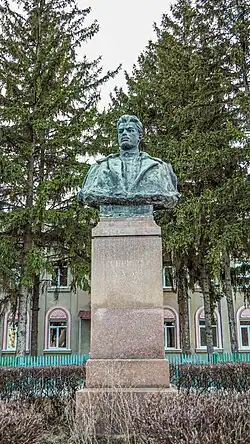 Monument le figurant à Chișcăreni en Moldavie.