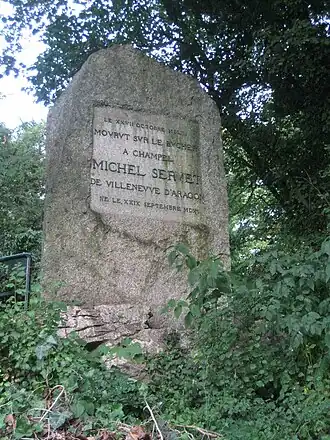 Monument expiatoire de Champel à Genève. Détail de la face postérieure.