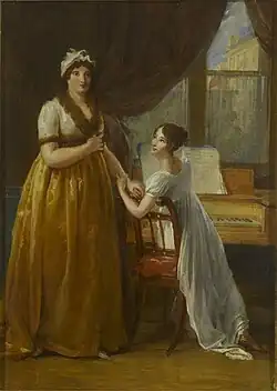 Marie-Renée Choppin d'Arnouville, vicomtesse de Morel de Vindé avec sa fille Claire (futur Madame Hippolyte Terray).