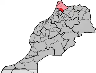 Localisation de Province de Ouezzane
