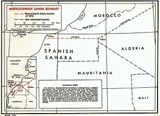 Carte de la frontière, ici en rouge.