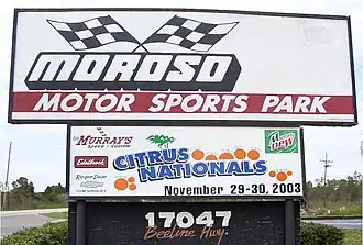 Pancarte du circuit pour l'édition 2003.