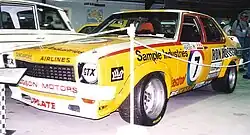 La Holden LH Torana L34 de Fitzpatrick et Bob Morris, victorieuse du Bathurst 1000 en 1976;
