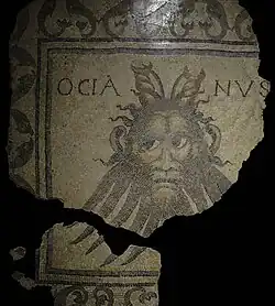 Le dieu Oceanus, mosaïque trouvée au Glésia, Montréal-du-Gers