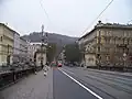 Vue depuis le pont de Vítězná