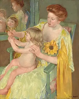 Mary Cassatt, Femme au tournesol, vers 1905.