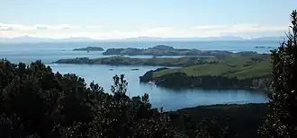 L'île Motutapu vue de Rangitoto