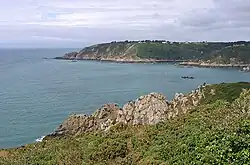 Vue de la baie du Moulin Huet à Guernesey