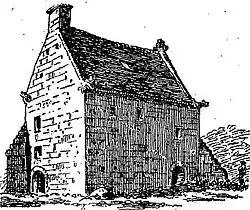 Le moulin de Kerzean en 1929 (dessin de Louis Le Guennec).