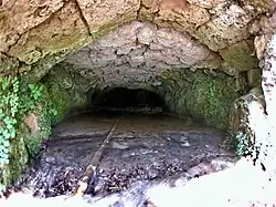 Conduit d'évacuation de l'ancien foulon.