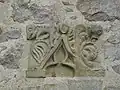 Élément sculpté du XVe&nbsp;siècle, en réemploi.