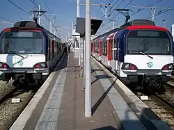 Deux rames MS 61 en 2007.