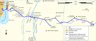 État du réseau autour de 1950.