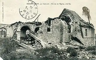 Ruines de l'église.